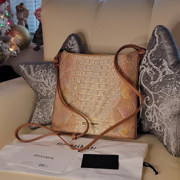 Brahmin Katie Scallop Bondi Iridescent Adjustable Crossbody Bag NWT - Picture 8 of 10